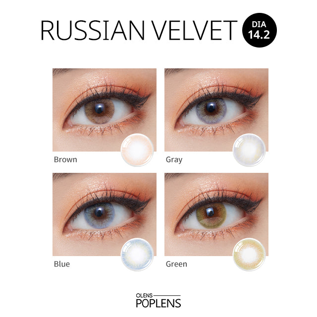O-lens Russian Velvet monthly disposable colored contact lenses