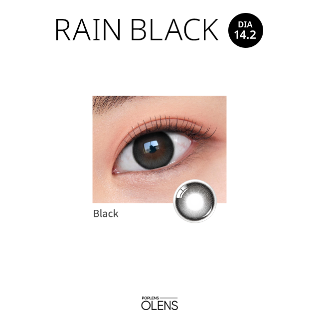 O-lens Rain Black Monthly Disposable Colored Contact Lenses
