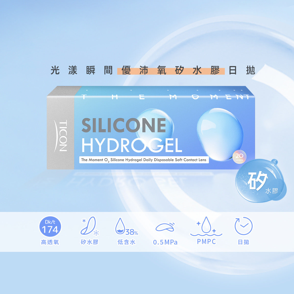 TICON Instant Optimized Oxygen Silicone Hydrogel Daily Disposable Contact Lenses