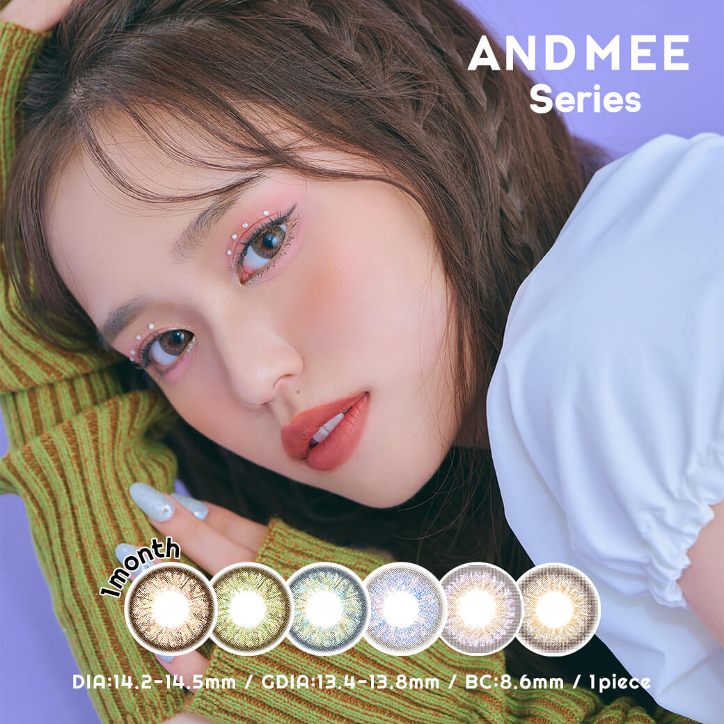 ANDMEE Monthly Disposable Colored Contact Lenses