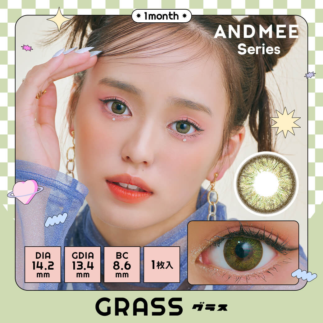日本 AND MEE Monthly 月拋彩色隱形眼鏡(1片/盒)
