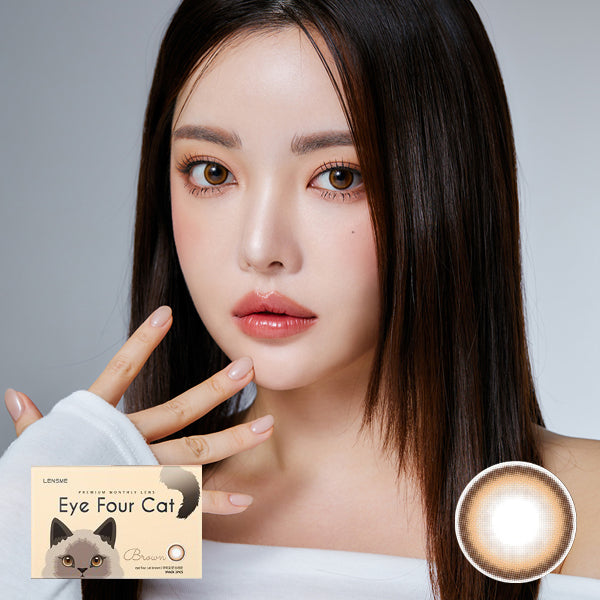 LensMe Eye Four Cat monthly disposable colored contact lenses