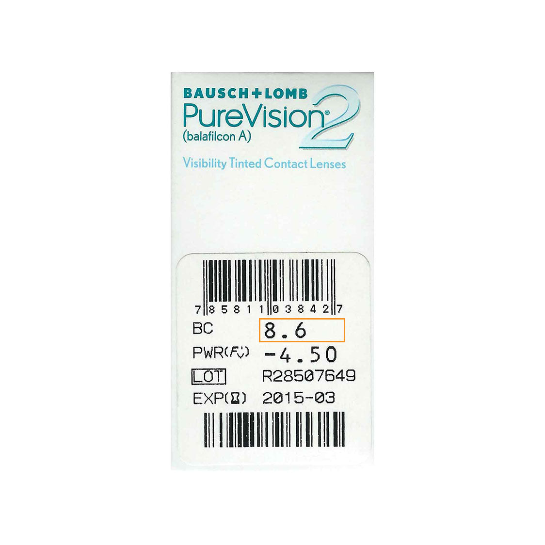 B&L Bausch & Lomb SOFLENS PUREVISION 2 HD monthly disposable contact lenses