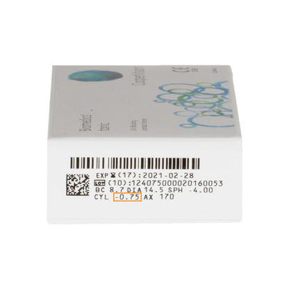 CooperVision Biomedics Toric monthly disposable astigmatism contact lenses
