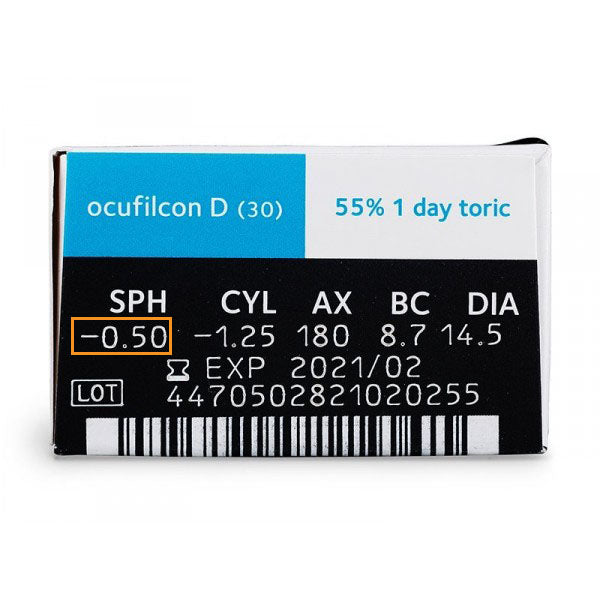 CooperVision Biomedics 1Day Extra Toric Daily Disposable Astigmatism Contact Lenses
