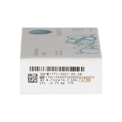 CooperVision Biomedics Toric monthly disposable astigmatism contact lenses