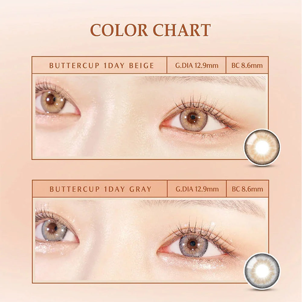 ANN365 1 Day Buttercup daily disposable colored contact lenses