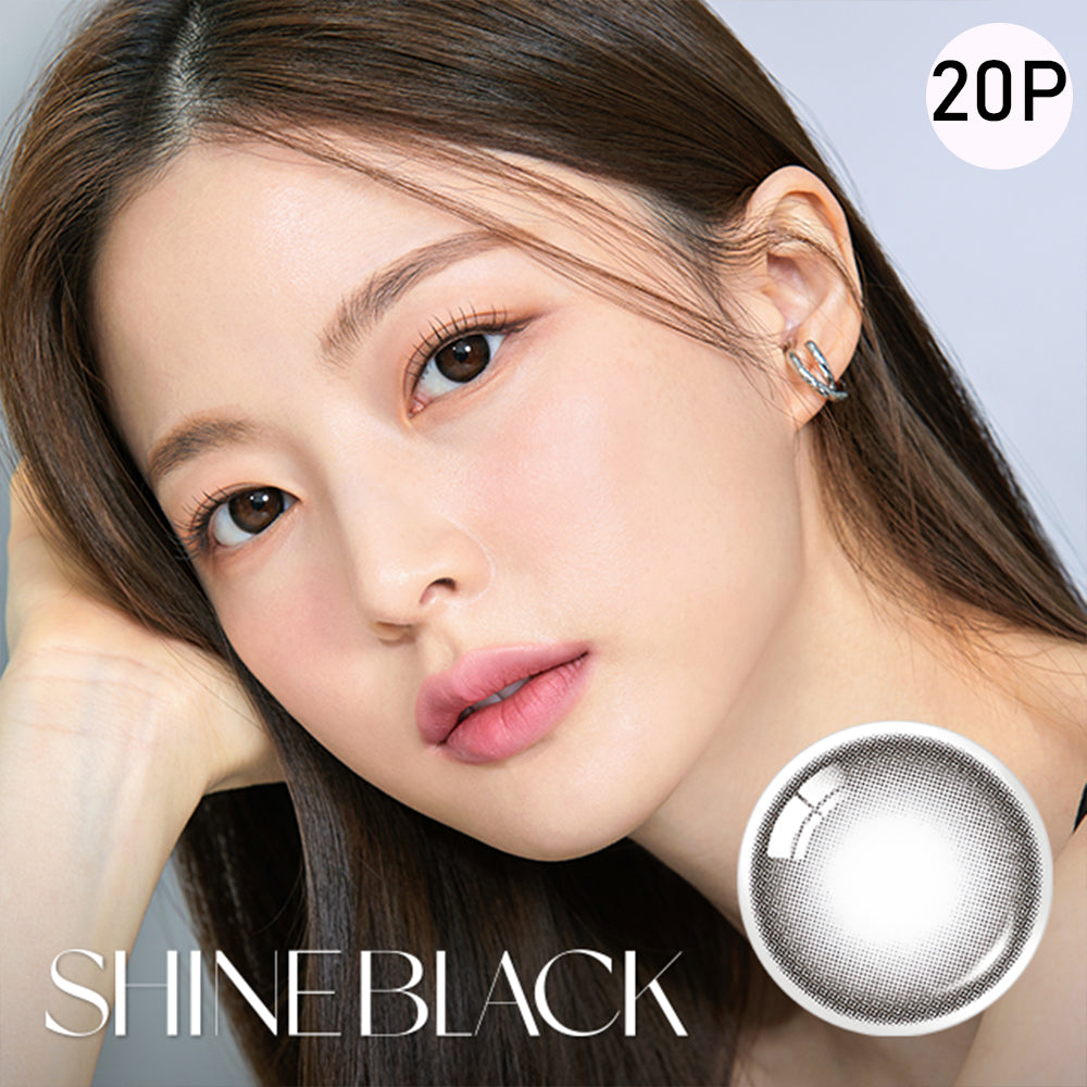 O-lens Shine Black 1Day 20P daily disposable colored contact lenses