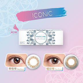 B&amp;L Bausch &amp; Lomb Lacelle Iconic Daily Disposable Color Contact Lenses