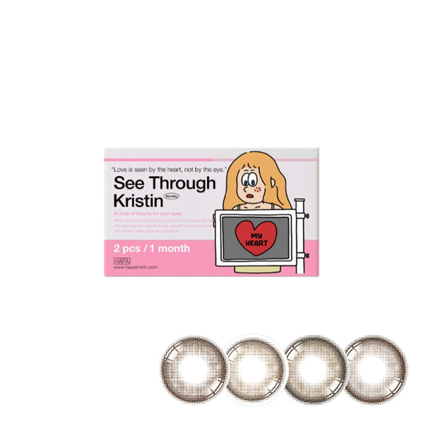 Hapa Kristin See Through Monthly disposable colored contact lenses