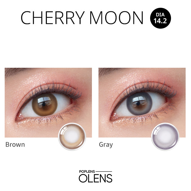 O-lens Cherry Moon monthly disposable colored contact lenses