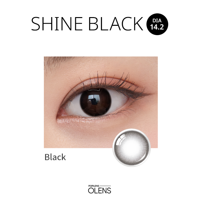 O-lens Shine Black 1Day 20P daily disposable colored contact lenses