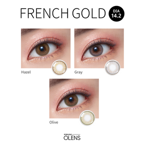 O-lens French Gold 1DAY 10P daily disposable colored contact lenses