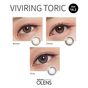 O-lens Vivi Ring Toric monthly disposable colored astigmatism contact lenses (1 piece/box)