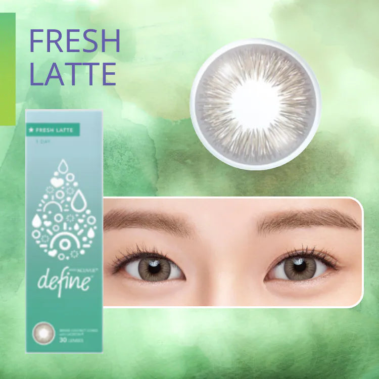 [2027年2月到期] ACUVUE Define Fresh Latte 日拋彩色隱形眼鏡