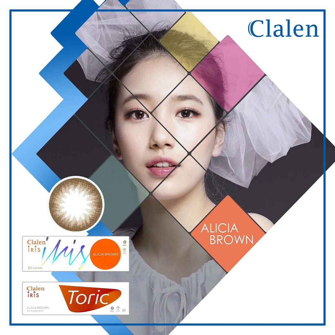 Clalen 1Day Alicia Brown Toric One Day Disposable Colored Astigmatism Contact Lenses