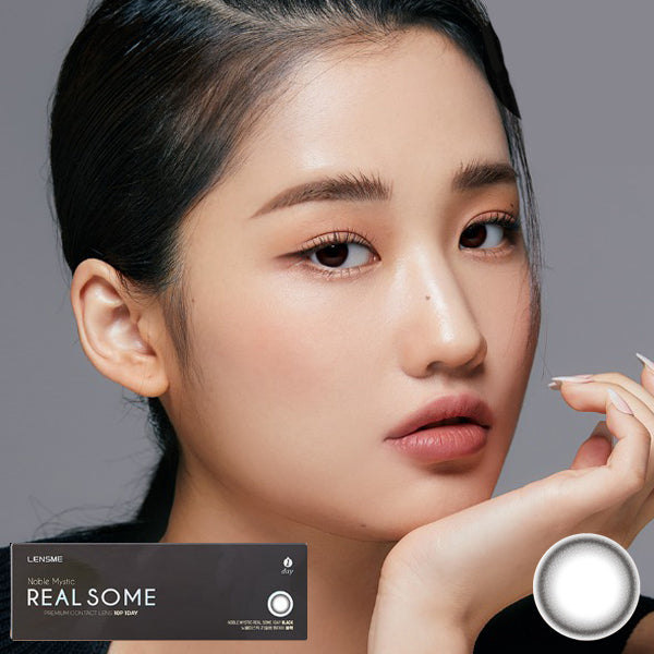 LensMe RealSome Black 1Day 10P Daily Disposable Color Contact Lenses