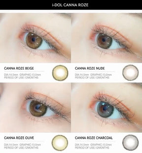 I-DOL Canna ROZE Annual Disposable Color Contact Lenses (1 piece/box)