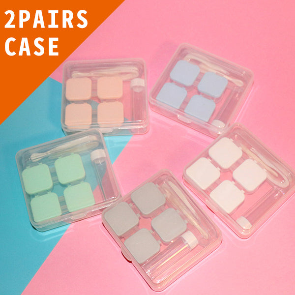 Clear Candy Color Contact Lens Case Set