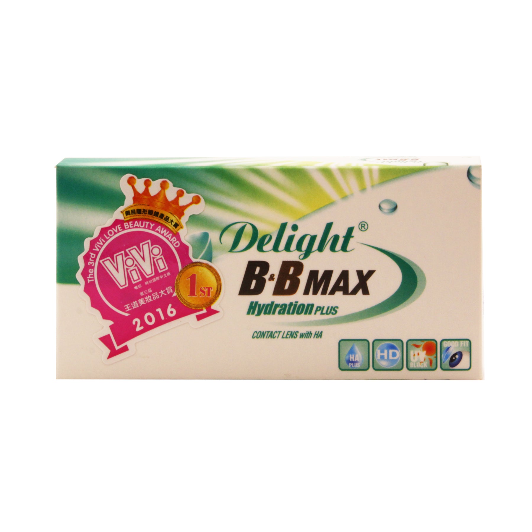 DELIGHT B&amp;B Max Hydration Plus monthly disposable colored contact lenses